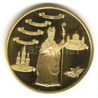 1991. "Mindszenty József Bíboros Hercegprímás 1892-1975" aranyozott emlékérem. Szign: BGY ...