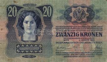 1902-1915. 1000K (2x) + 100K + 20K (2x) I. és II. kiadás + 2K + 10K, köztük 3db "Romania" ...