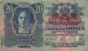 1902-1915. 1000K (2x) + 100K + 20K (2x) I. és II. kiadás + 2K + 10K, köztük 3db "Romania" ...