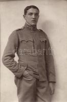 Military WWI young soldier in uniform, photo