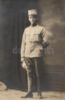 Military WWI young soldier in uniform, photo, Katona fotó