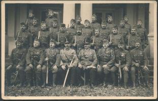 1940 Lengyeltóti magyar katonák csoportkép 13,5x8,5 cm