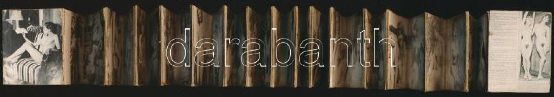 cca 1960 Erotikus és szex képek minileporelló kis papír megviselt állapotú tokban,