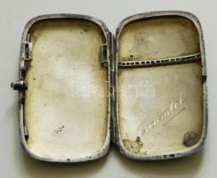 Ezüst (Ag) cigarettatartó kőberakással és belsején véséssel 55,1gr