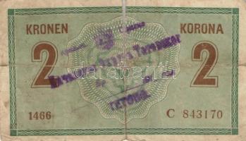 1913. 20K (4x) + 1914. 2K bélyegzések az SHS Királyság területéről, egyik "Versecz..." kör...