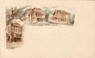 Budapest Ezredéves Országos Kiállítás Színházak 5kr Ga. litho