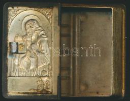 cca. 1910 kis egyházi gyógyszeres fém doboz