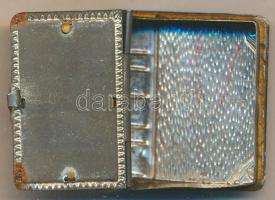 cca. 1910 kis egyházi gyógyszeres fém doboz színes képpel