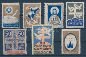 1913-1938 7 db katolikus levélzáró