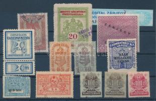 1904-1946 13 db illetékbélyeg és zárjegy