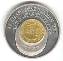 1989. "Az Állami Pénzverőben tett látogatás emlékére" bicolor emlékérem dísztokban T:PP