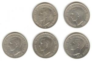 Ausztrália 1952. 1 Sh Ag (5x) T:2-,3
Australia 1952. 1 Shilling Ag (5x) C:VF,F