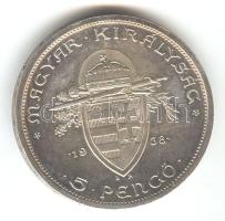 1938. 5P Ag "Szent István" T:2 apró ph.