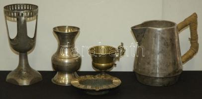 5 db nagyrészt ezüstözött dísztárgy tétel / silver-plated ornaments