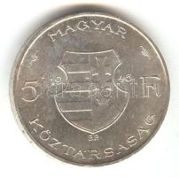 1946. 5Ft Ag "vastag Kossuth" T:2 ph.