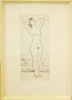 Ék Sándor (1902-1975): Fürdőző. Női akt  37x53cm üvegezett keretben sorszámozott 69/100