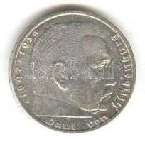 Német 3. Birodalom 1939A 2M Ag "Hindenburg" T:2/2-
German Third Reich 1939A 2 Marks Ag &qu...