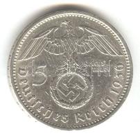 Német 3. Birodalom 1936A 5M Ag "Hindenburg" T:2-
German Third Reich 1936A 5 Marks Ag &quot...