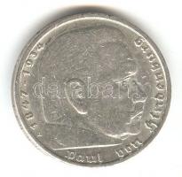 Német 3. Birodalom 1936A 5M Ag "Hindenburg" T:2-
German Third Reich 1936A 5 Marks Ag &quot...