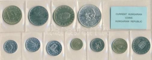 1994. 10f-200Ft 11db klf érmés forgalmi sor fóliatokban (200Ft Ag "Deák") T:1