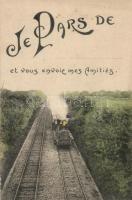 Locomotive, greeting card