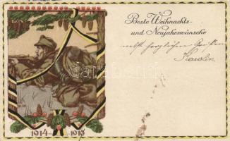 Military WWI Christmas litho