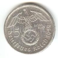 Német 3. Birodalom 1939A 5M Ag "Hindenburg" T:2 ph.
German Third Reich 1939A 5 Marks Ag &q...