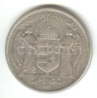 1930. 5P Ag "Horthy jobbra" T:3