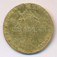 1845. Dukát Au "V. Ferdinánd / Madonna" Körmöcbánya (3.47g) T:3 Hungary 1845. Ducat Au "Ferdinand V" Kremnitz (3.47g) C:F Huszár 2075., Unger III.: 1414., Herinek 72.