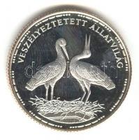 1992. 200Ft Ag "Veszélyeztetett állatvilág-gólya" T:PP