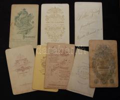 cca 1870-1900 8 db keményhátú nőket ábrázoló fotó, magyar fényképészek műtermeiből / vintage photos ...