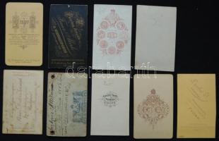 cca 1870-1900 8 db nőket ábrázoló keményhátú  fotó, magyar fényképészek műtermeiből / vintage photos...