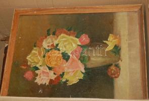 Hatalmas képkeret és nyomat tétel néhány olaj képpel és akvarellel