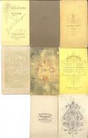 cca. 1870-1900 8 db Férfi portré keményhátú  fotó, magyar fényképészek műtermeiből / vintage photos ...