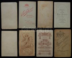 cca. 1870-1900 Férfi portré 8 db keményhátú  fotó, magyar fényképészek műtermeiből / vintage photos ...