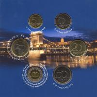 2009. 5Ft-200Ft "Lánchíd" 6klf darabból álló forgalmi érme sor dísztokban T:BU Csak 5000db!