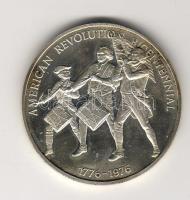 USA 1976. Polgárháború - ezüst emlékérem 26,4g T:PP