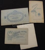 cca. 1870-1900 Divat: 4db keményhátú nagy méretű fotó, magyar fényképészek műtermeiből / vintage pho...