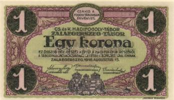 Zalaegerszeg/hadifogolytábor 1916. augusztus 15. 1K "MS" jelzéssel T:I