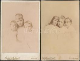 cca. 1870-1900 Vegyes: 6db keményhátú nagy méretű fotó, magyar fényképészek műtermeiből / vintage ph...