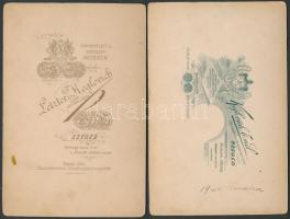 cca. 1870-1900 Vegyes: 6db keményhátú nagy méretű fotó, magyar fényképészek műtermeiből / vintage ph...