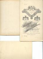 cca. 1870-1900 Vegyes: 6db keményhátú nagy méretű fotó, magyar fényképészek műtermeiből / vintage ph...