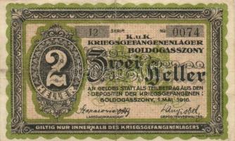 Boldogasszony/hadifogolytábor 1916. május 1. 50f arab sorozat és sorszámmal T:II-