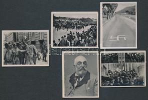 cca. 1935-1944 5 db Adolf Hitler und sein Weg zu Großdeutschland. Nagynémetország eredeti propaganda...