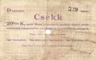 Pápa 1919. május 8. 10K "C" sorozat + 20K (3x)"D" sorozat + 50K "E" so...