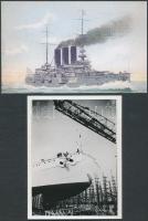 8 db Fotó az osztrák- magyar haditengerészet  hajóiról reprodukció / 
reproduction about austro-hung...