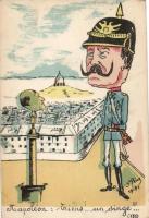 Wilhelm II, Napoleon, humour, political propaganda, artist signed