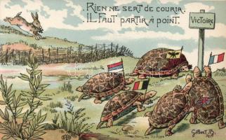 Turtles, French political propaganda, humour s: Gilbert