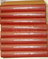 1967-1974 8 db Autó - motor magazin évfolyamonként bekötve jó állapotban