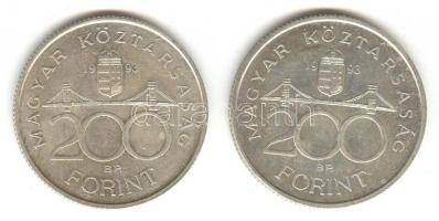 1993. 200Ft Ag "MNB" (2x) T:2,2-